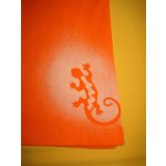 Pletex legíny do zvonu oranžová kytka – Sleviste.cz