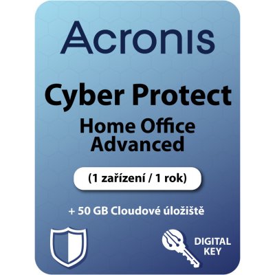 Acronis Cyber Protect Home Office Advanced 1 lic. 1 rok + 50 GB Cloudové úložiště (HOBASHLOS21) – Zboží Mobilmania