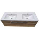 ARBYD Andrea umyvadlová skříňka 120 bílá, 1x zásuvka světle hnědá + 1x úchytka – Zboží Mobilmania