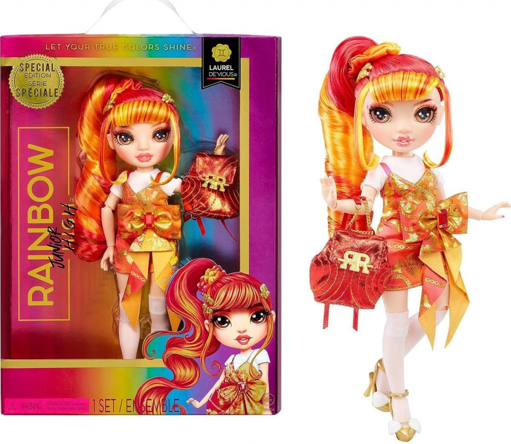 MGA Rainbow High Junior High Special Edition Doll- Laurel De\'Vious Orange