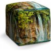 Sedací vak a pytel Sablio taburet Cube vodopád 2 40x40x40 cm