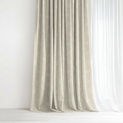 Goldea vánoční závěs luca - zimní větvičky na latte 200x150 cm – Hledejceny.cz