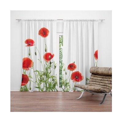 Sablio Závěs Vlčí máky: 2ks 140x250cm – Hledejceny.cz