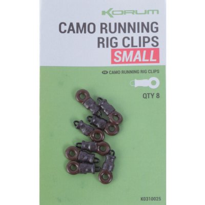 Korum Převleky na Závěsku Camo Runnig Rig Clips Small 8 ks – Hledejceny.cz