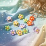 Dětské gumičky do vlasů 10 ks - kytičky – Sleviste.cz