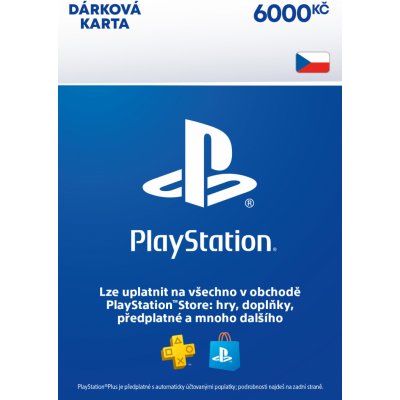 PlayStation Store dárková karta 6000 Kč – Zboží Dáma