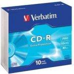 Verbatim CD-R 700MB 52x, AZO, slim box, 10ks (43415) – Zboží Živě