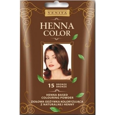 Venita Henna Color přírodní prášek pro barvení vlasů 15 bronz 25 g – Zboží Mobilmania