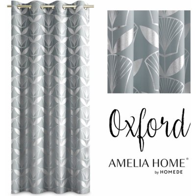 Závěs AmeliaHome Oxford II světle šedý, velikost 140x250 – Zboží Mobilmania