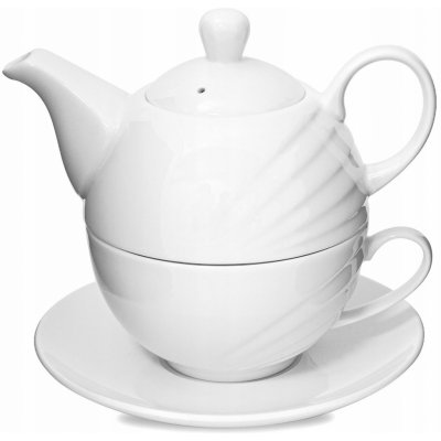 Bella Fiore Konvice porcelán 320ml + hrnek 240ml WHITE – Zboží Dáma