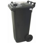Meva Popelnice plastová 120 l černá s kolečky 0004-3 – Zboží Dáma