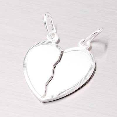Stříbrné srdce pro zamilovaný pár M5500MRH – Zboží Mobilmania