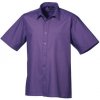 Pánská Košile Premier Workwear pánská košile s krátkým rukávem PR202 purple