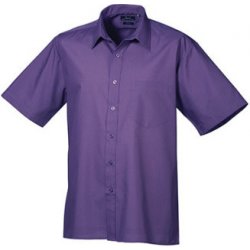 Premier Workwear pánská košile s krátkým rukávem PR202 purple