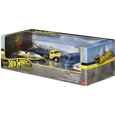 Hot Wheels Premium Angličák s týmovým tahačem 3 ks Závod le Mans – Sleviste.cz