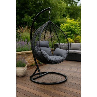 TRENDIE 02 černé s šedou poduškou – Sleviste.cz