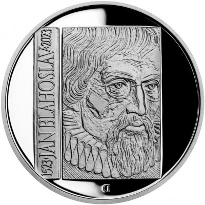 Česká mincovna Stříbrná mince 200 Kč Jan Blahoslav stand 13 g – Zboží Dáma