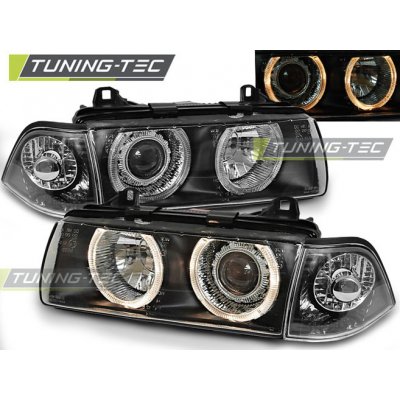 Tuning-Tec Přední čirá světla BMW 3 E36 (1990 - 2000) - černé - Angel Eyes – Hledejceny.cz