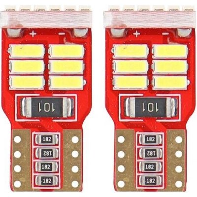 LED AMIO CANBUS 18SMD 4014 T10e (W5W) Bílá 12V, sada 2 ks – Zboží Mobilmania