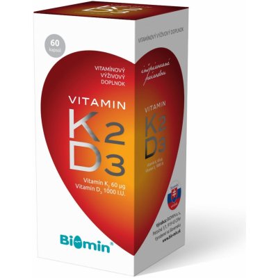Biomin Vitamin K2 + Vitamin D3 60 kapslí – Hledejceny.cz