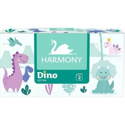 Harmony Dino papírové kapesníčky v krabičce 2-vrstvé 150 ks