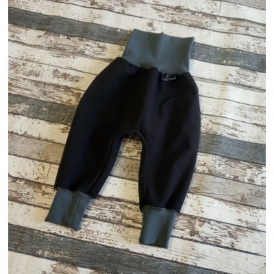 Yháček softshellové kalhoty zimní černé/antracit – Zboží Mobilmania