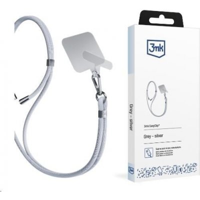 3mk EasyClip univerzální šňůrka pro telefony se zadním krytem šedá – Zboží Mobilmania