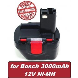 TopTechnology Bosch BAT043, BAT045, BAT046, BAT049, BAT120, BAT139 12V 3000mAh Ni-MH - neoriginální