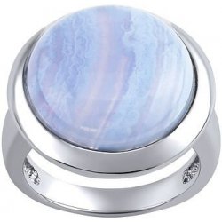 SILVEGO Stříbrný prsten s přírodním Achátem JST11496BA