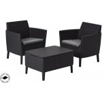 Keter Zahradní polyratanový set SALEMO balcony grafit – Zboží Dáma