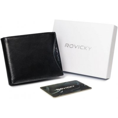 Rovicky Pánská kožená peněženka se zabezpečením RFID Velence černá univerzální – Zboží Mobilmania
