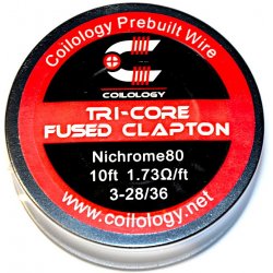 Coilology odporový drát Tri-Core Fused Clapton NI80 3x28/36 3m