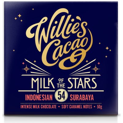 Willie's Cacao MILK OF THE STARS Indonesian Surubaya 54%, 50 g – Zboží Mobilmania