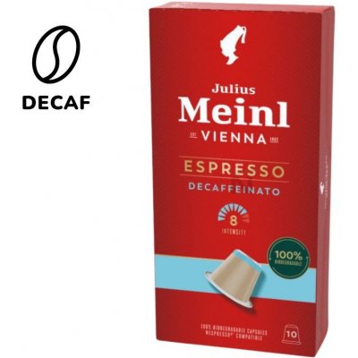 Julius Meinl Kompostovatelné kávové kapsle bezkofeinové INSPRESSO Espresso Decaf do Nespresso 10 ks