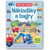 Kniha Náklaďáky a bagry - Kniha plná samolepek