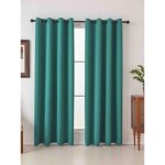 MKLuzkoviny.cz Blackout závěsy Elias petrolejová – 140 × 250 cm (2 ks) - kroužky – Hledejceny.cz
