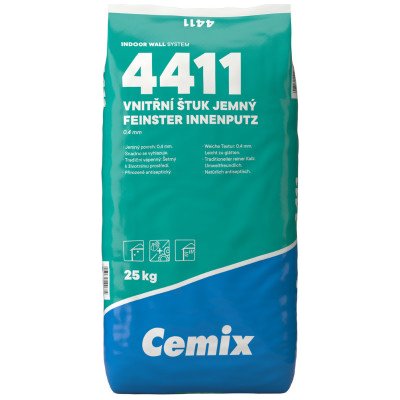 Cemix 4411 Štuk vnitřní jemný 25 kg – Zboží Mobilmania
