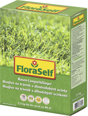 FloraSelf Trávníkové hnojivo s dlouhodobým účinkem 2,5 kg