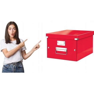 Leitz Archivační krabice Click-N-Store A4 červená – Sleviste.cz