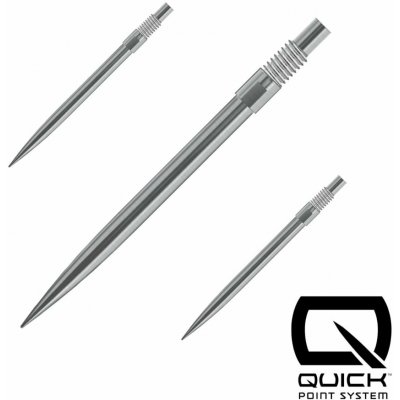 Harrows Kovové hroty - Quick Points - Silver - 30 mm – Zboží Mobilmania