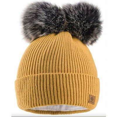 Fashionweek dámská zimní čepice se dvěma bambulkami WOOL2 Hořčičný – Hledejceny.cz