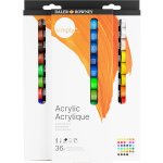 Daler Rowney Simply sada akrylových barev Assorted Colours 36 ks 12 ml – Zboží Dáma