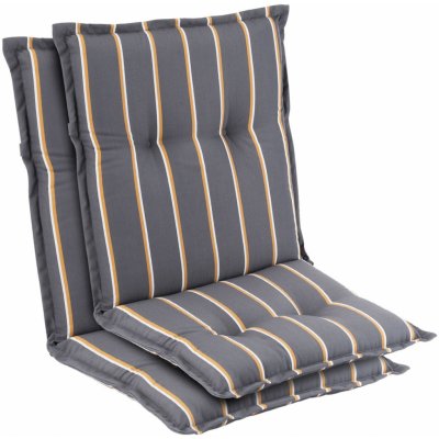 Blumfeldt Prato, čalouněná podložka, podložka na židli, podložka na nižší polohovací křeslo, na zahradní židli, polyester, 50 x 100 x 8 cm, 2 x sedák (CPT10_New_10)