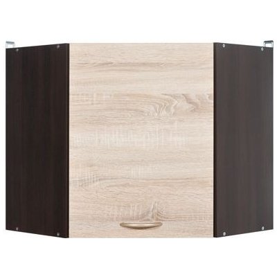 BRW Kuchyňská skříňka rohová Junona Line GNWU/57-LP dvířka Wenge+dub sonoma/korpus wenge 60 cm x 57,3 cm x 60 cm