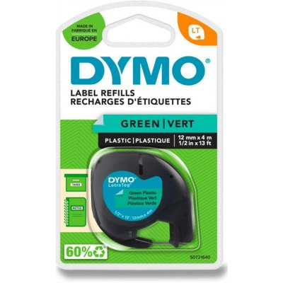 Dymo Letratag S0721640 - originální plastová páska - zelená, 12 mm x 4 m – Zboží Živě