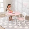 Dětský stoleček s židličkou Kidkraft set stůl a 2 židle růžovobílý