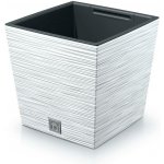 Prosperplast Květináč FURU SQUARE LOW 24 cm bílý – Sleviste.cz