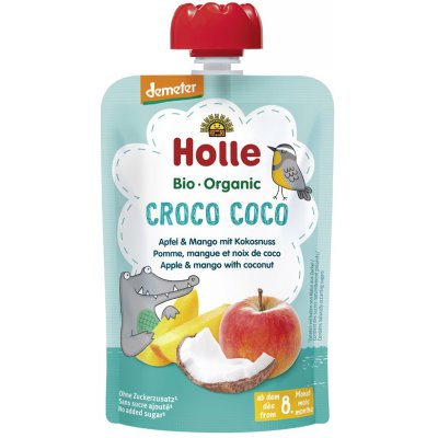 HOLLE Croco Coco Bio pyré jablko mango kokos 8 m+ 100 g – Zbozi.Blesk.cz