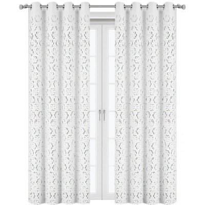 BytoTex Sada závěsů Lorena bílá, 2 ks, každý - 145 x 250 cm – Hledejceny.cz