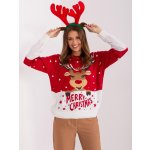 BASIC svetr s vánočním motivem d90057r90844b red